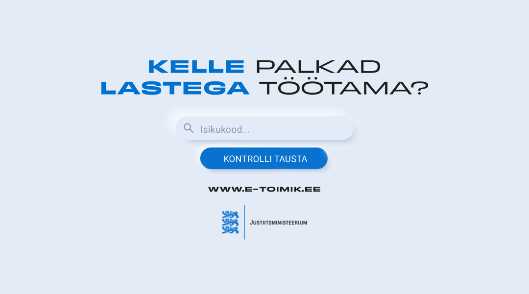 Kontrolli lastega töötaja tausta!
